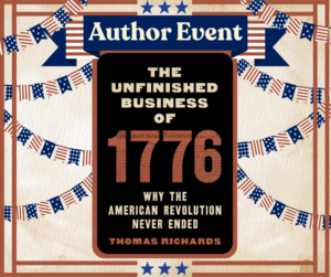 Event image for the author event with Thomas Richards for the Conshohocken Free Library
